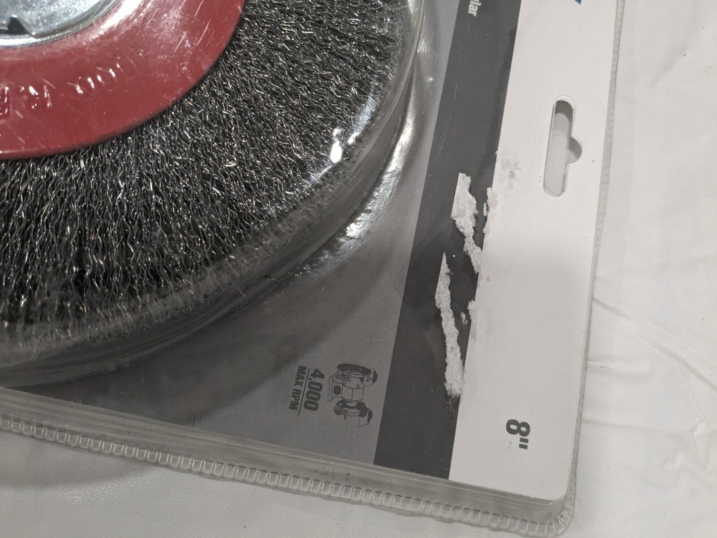 NORTON Wheel Brush: 8" Wheel Dia, Crimped 66252839100
