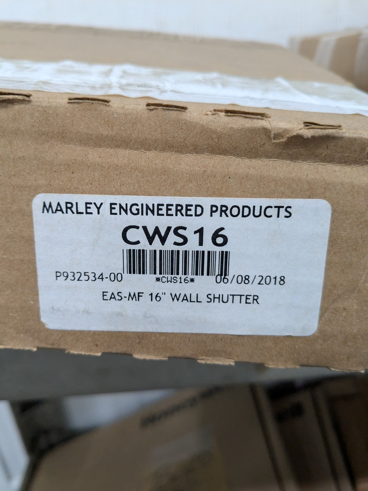 Marley 16" Square, Aluminum Fan Shutter 19" OAH x 19" OAW CWS16