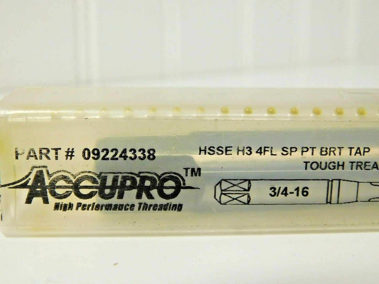 Accupro Taps Vanadium HSS 3/4-16 UNF H3 4FL Qty 2 09224338