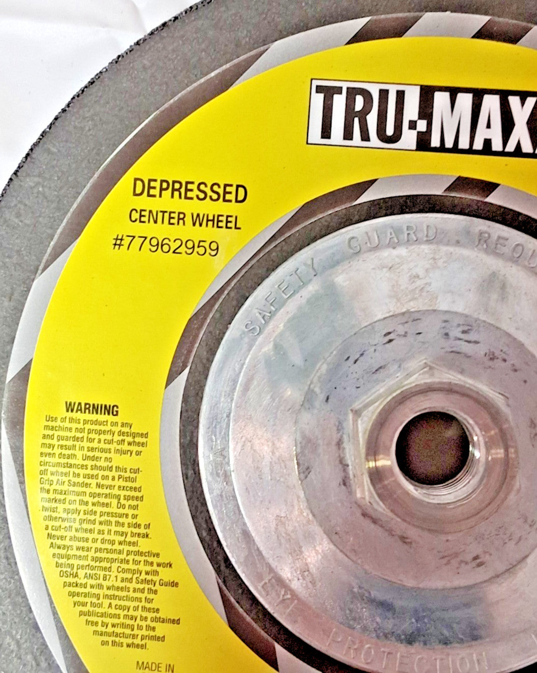 TRU-MAXX Depressed-Center Wheel Type 27 7" Dia 1/4" T 5/8-11"H QT