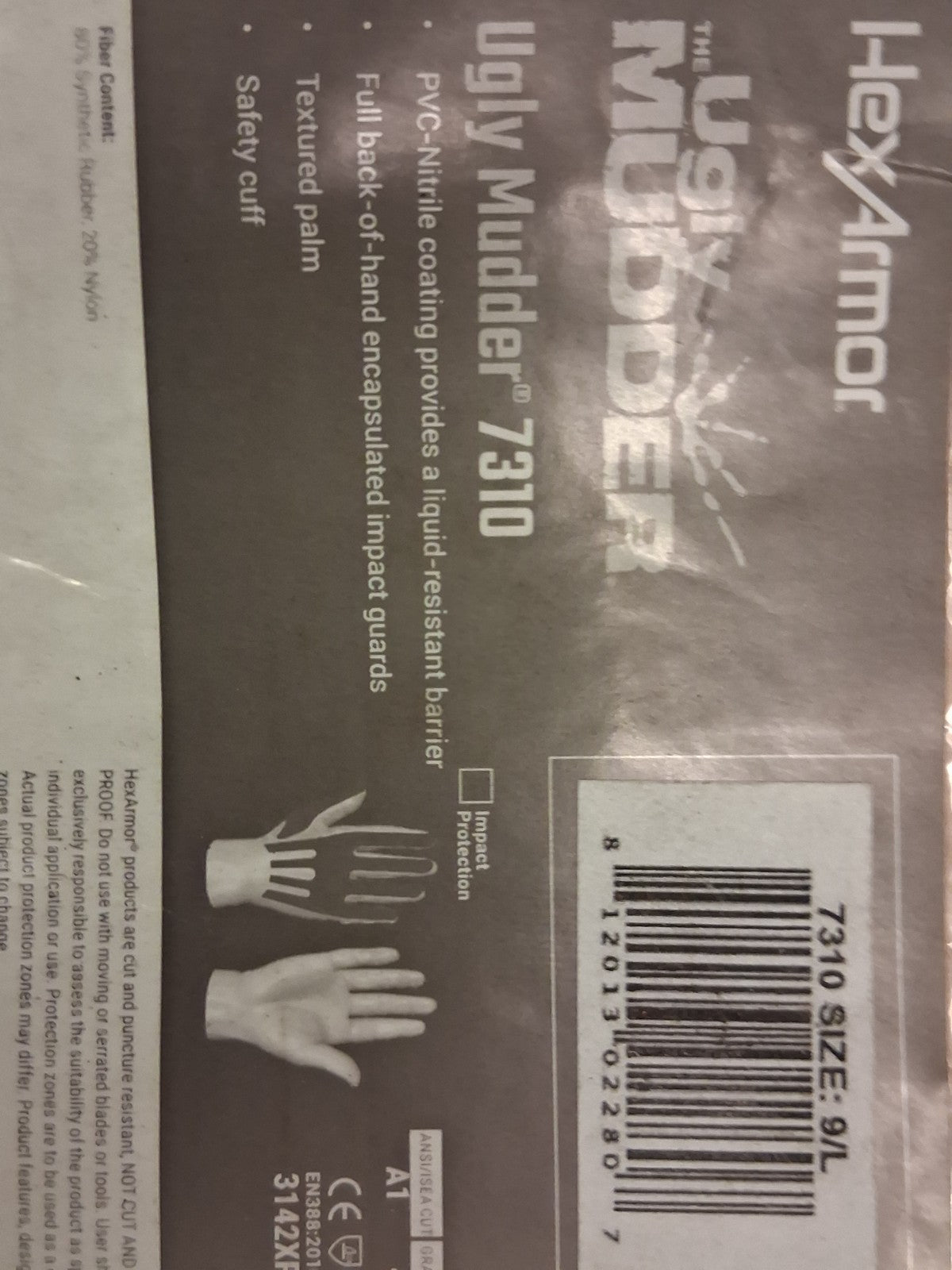HexArmor Chemical Resistant Gloves Size L 7310-L
