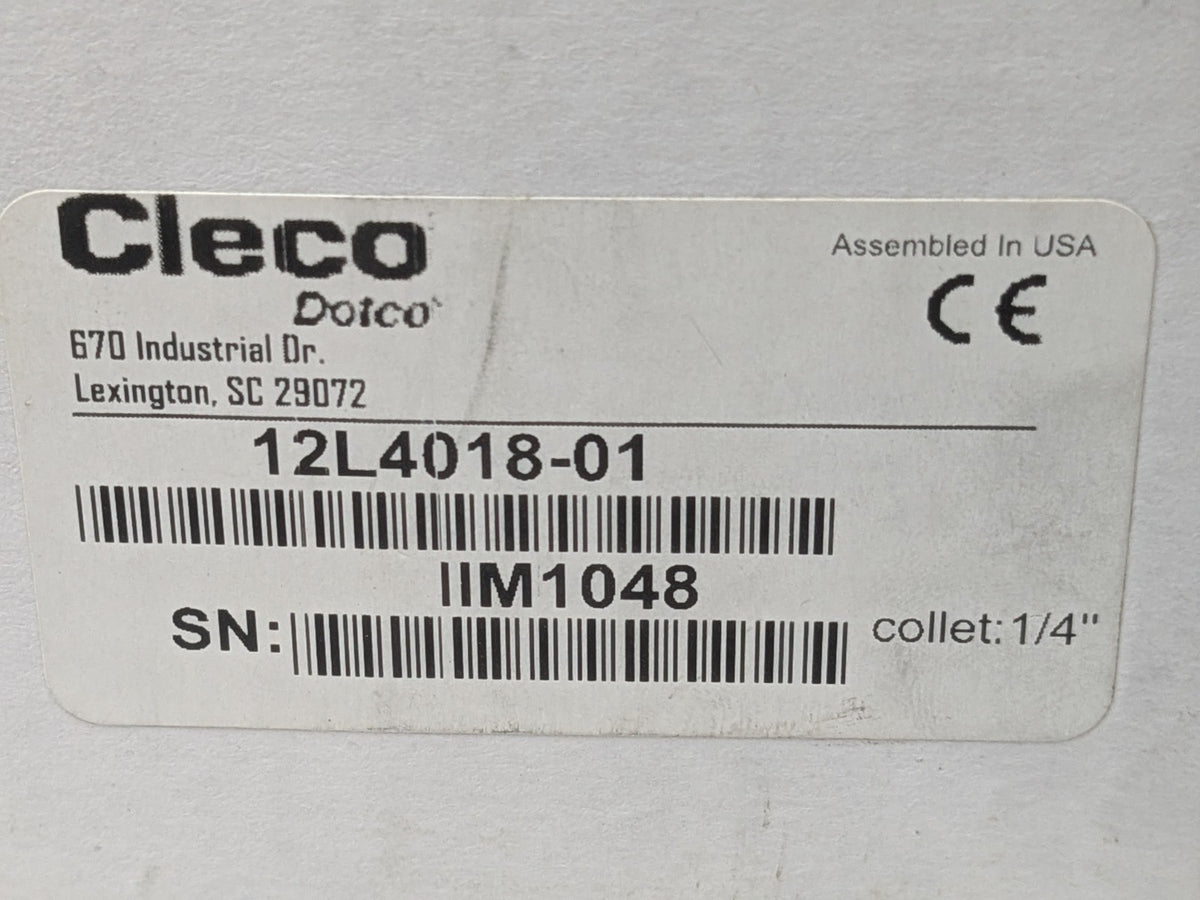 Cleco Dotco Inline Router 1.7 HP 18000 RPM 1/4" Shank 12L4018-01 PARTS/REPAIR