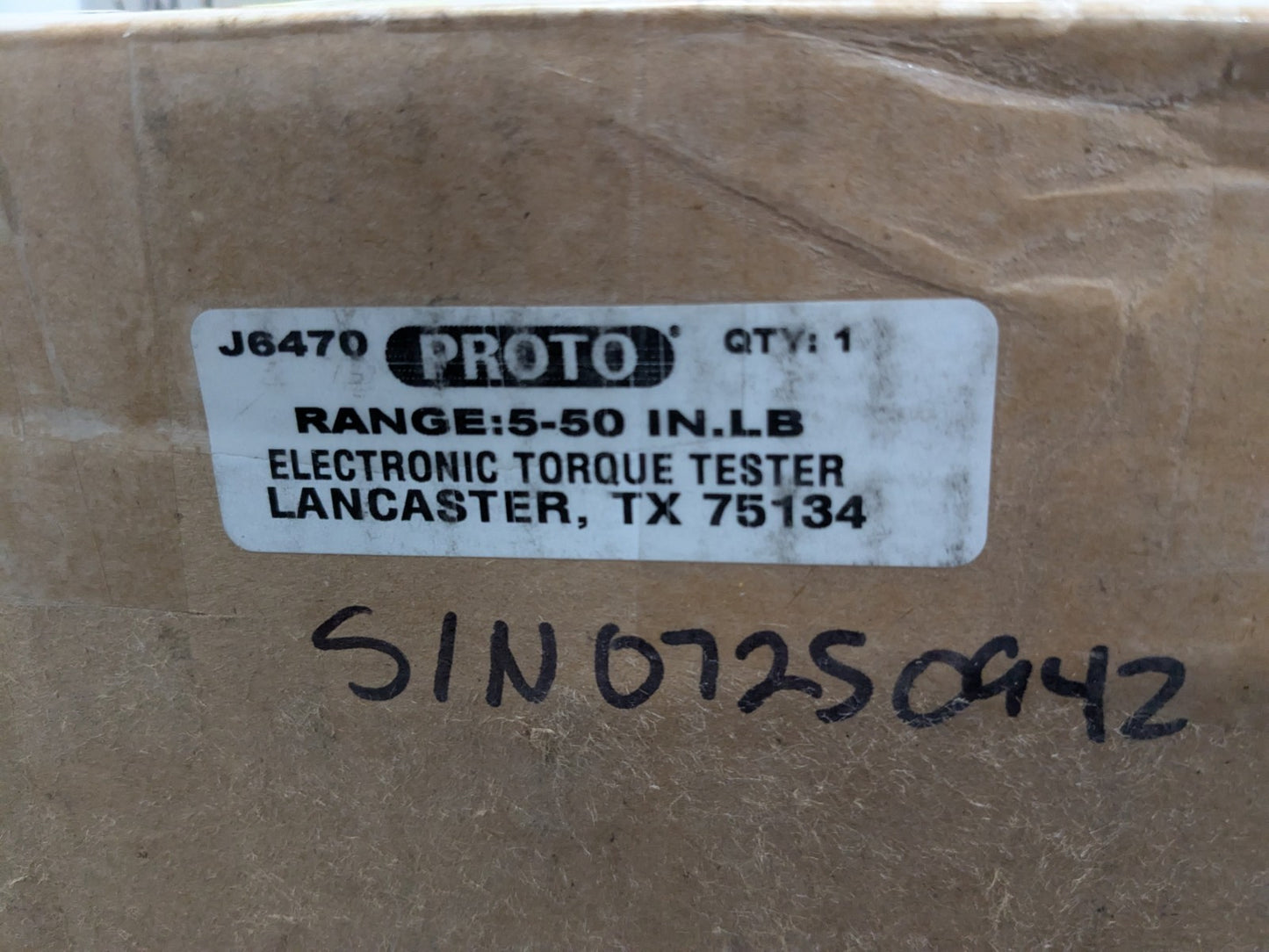 Proto Electronic Torque Tester 5 to 50 In/Lb 1/4" Drive J6470 PARTS/REPAIR