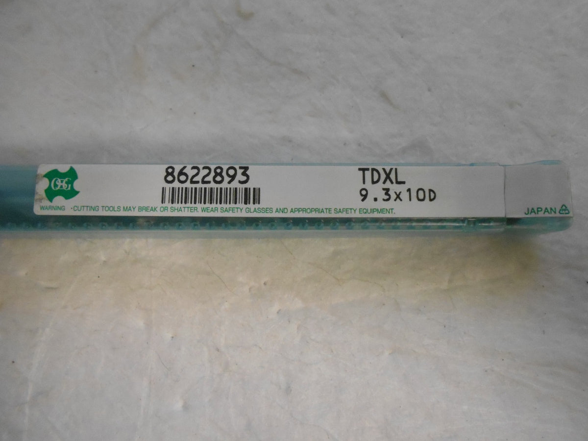 OSG Helios® 9.3mm 10xD HSS-CO Screw Machine Drill #8622893
