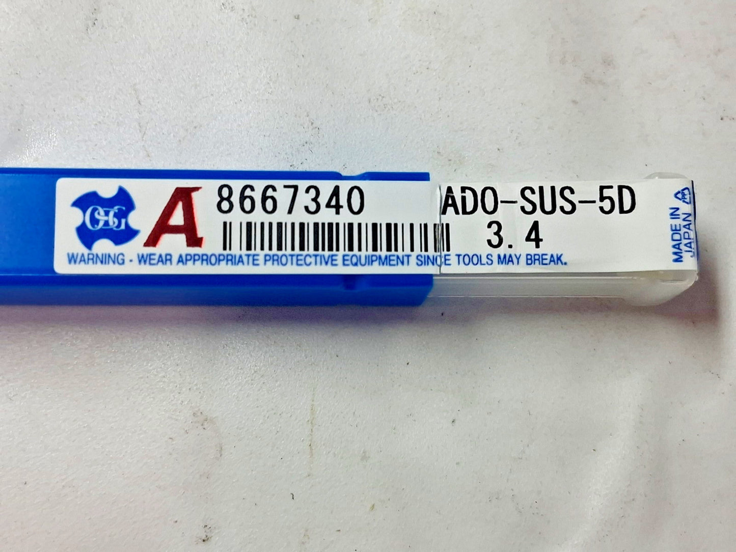OSG Carbide Jobber Length Drill Bits 3.40 mm (0.1339) Dia 140 deg 8667340