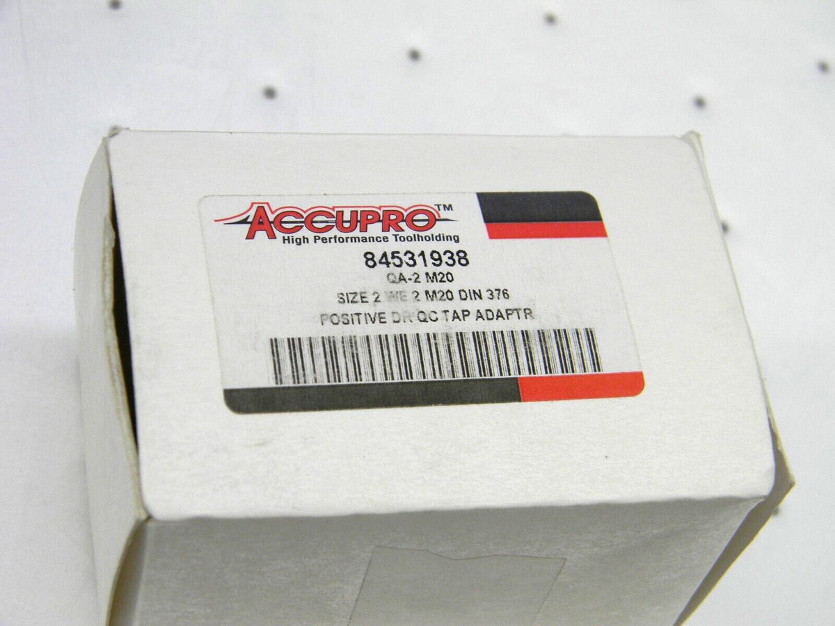 ACCUPRO 16mm Tap Shank M20 Tap, #2 Tapping Adapter QA-2 M20