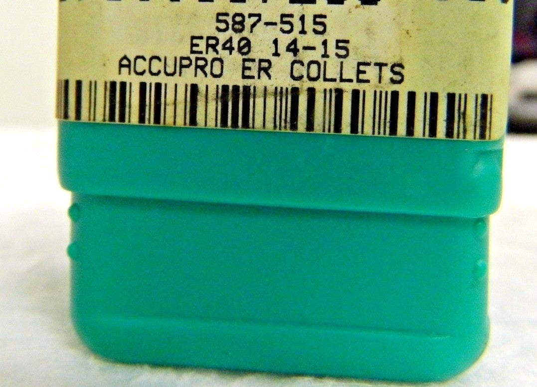 Accupro ER40 Collets 14-15 mm 0.551" to 0.59" Capacity Qty 2 587-515