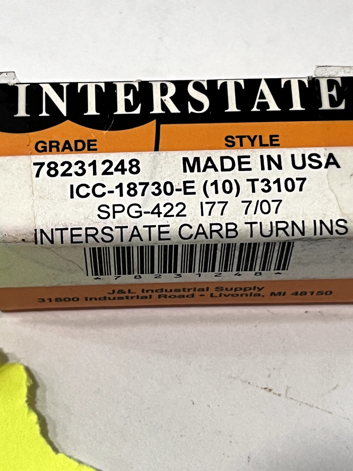 Interstate SPG422 C7 Carbide Turning Insert pack of 10 ICC-18730-E
