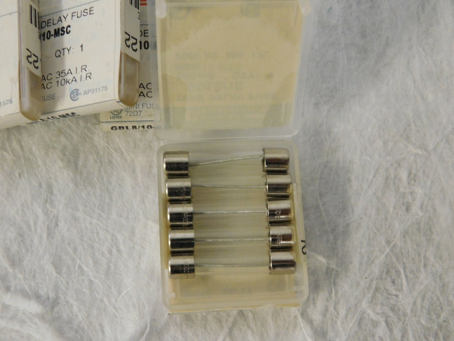 Mersen 250 VAC 0.38 Amp Time Delay Mini Glass Fuse 4 packs of 5 STG3/8-MSC