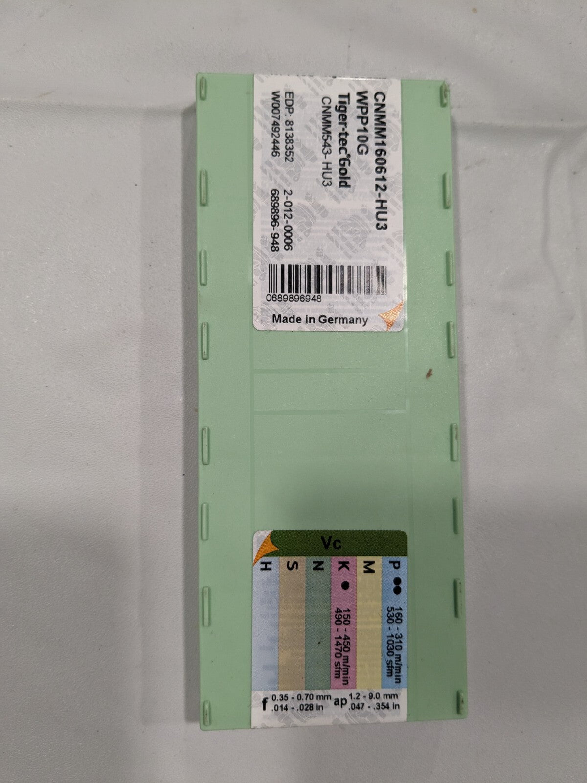 WALTER 10pc Turning Inserts: CNMM543HU3 WPP10G, Carbide 8138352