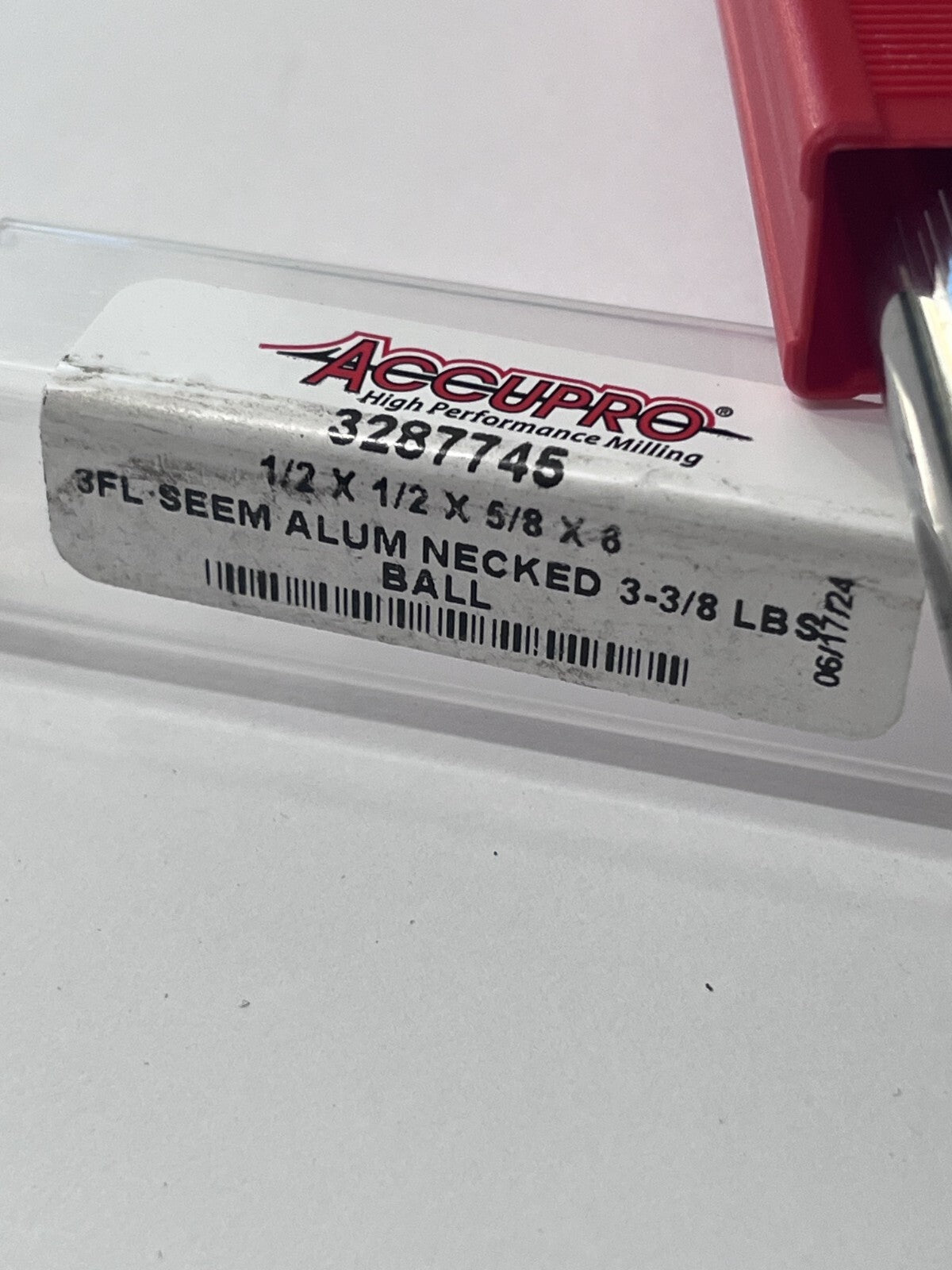 Accupro Ball End Mill: 1/2" Dia, 5/8" LOC, 3 Flute, Solid Carbide 315877