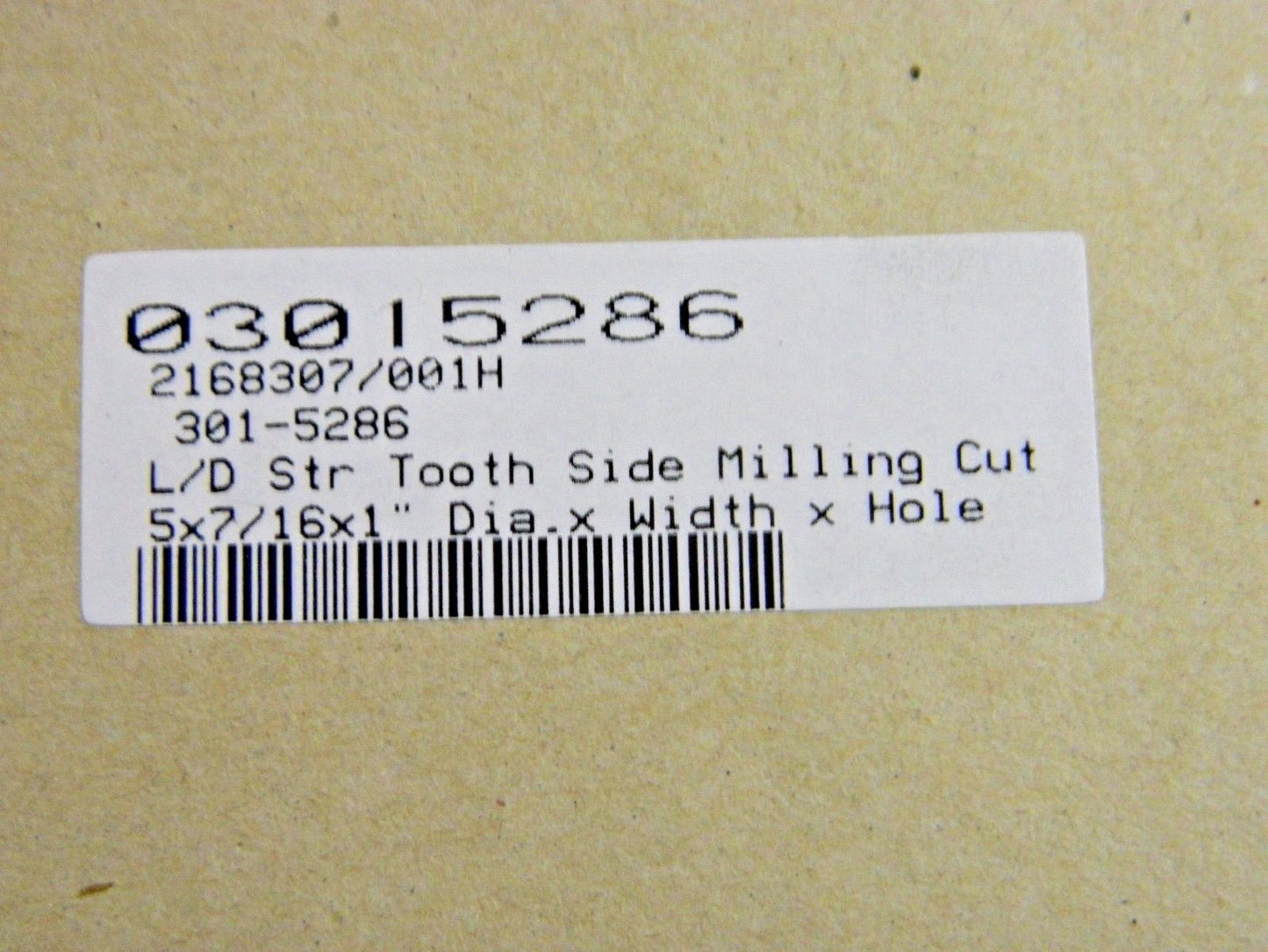 Side Milling Cutter HSS Straight Tooth5" x 7/16" x 1" 22T 0301528