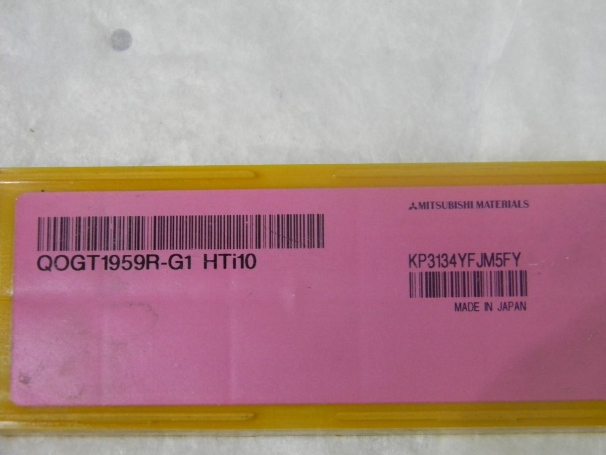 Miitsubishi Carbide Milling Inserts 10Pk Grade-HTi10 QOGT1959R-G1