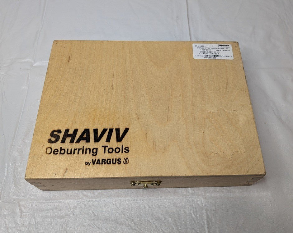 SHAVIV VARGUS 21 Piece Deburring Kit w/Wooden Case 154-29061