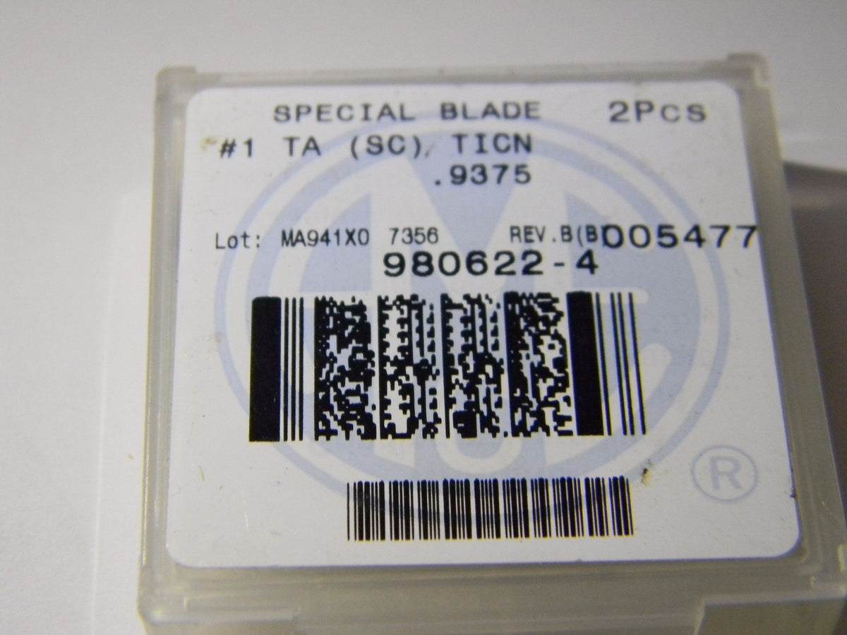 Allied Machine T-A Spade Drill Blades 15/16 TiCN Coat Box of 2 980622-4 USA