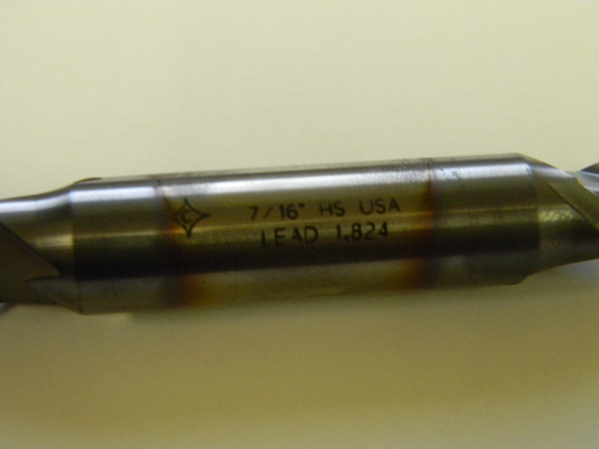 Cleveland Double End Mill 7/16" x 1/2" x 4-1/8" TiCN CTD For Aluminum 2FL C33566