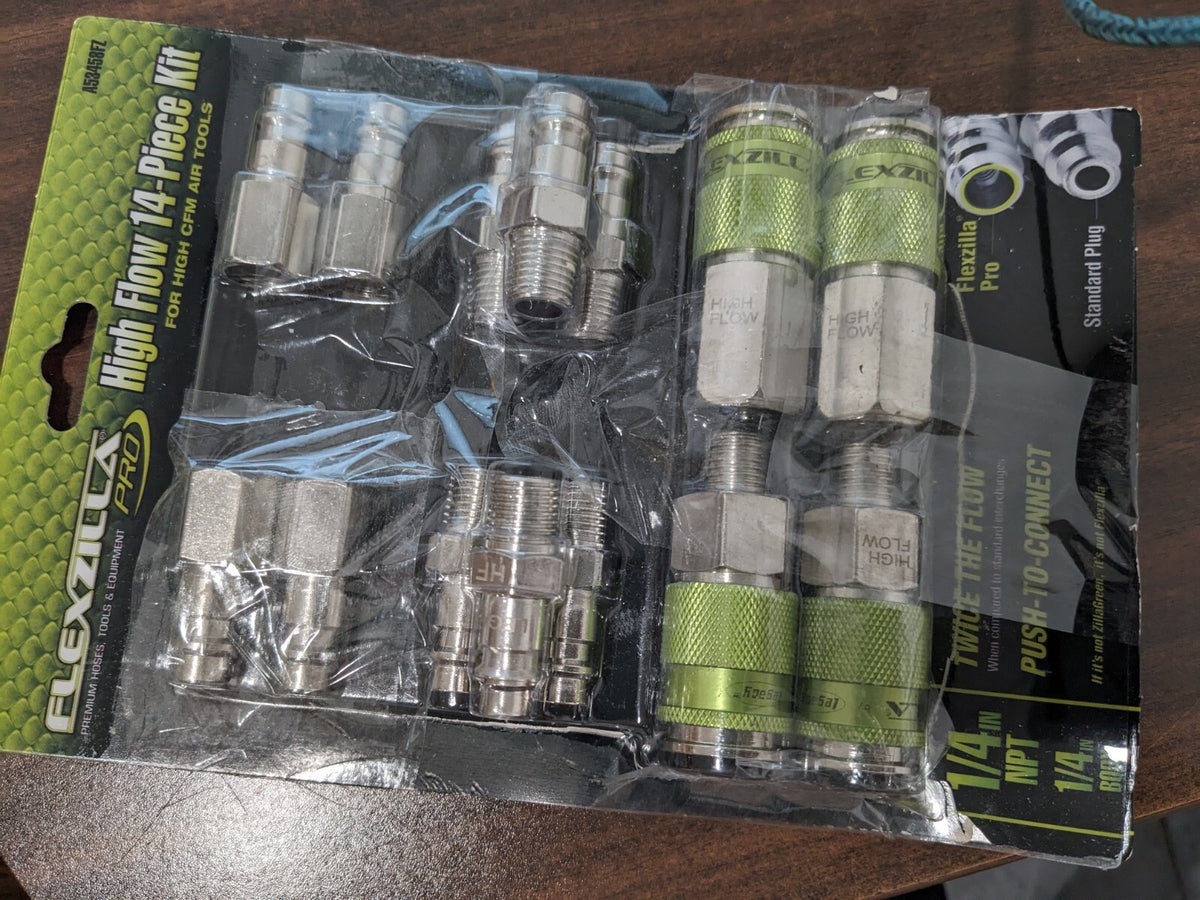 LEGACY 14 Piece 1/4" Body High Flow Pneumatic Coupling Plug Set A53458FZ