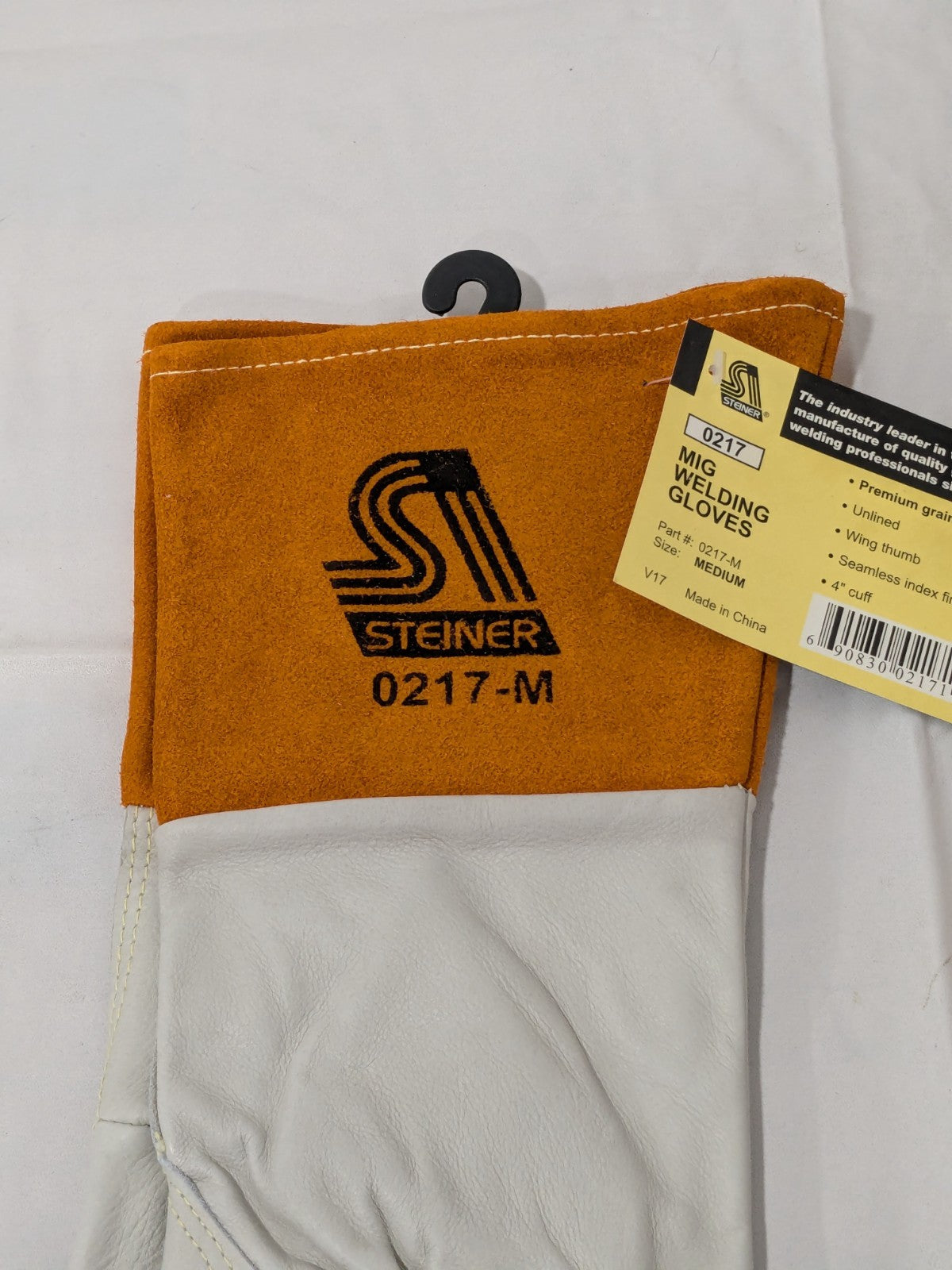 Steiner Welding Gloves: Steiner Sz M, Cowhide Leather 0217-M