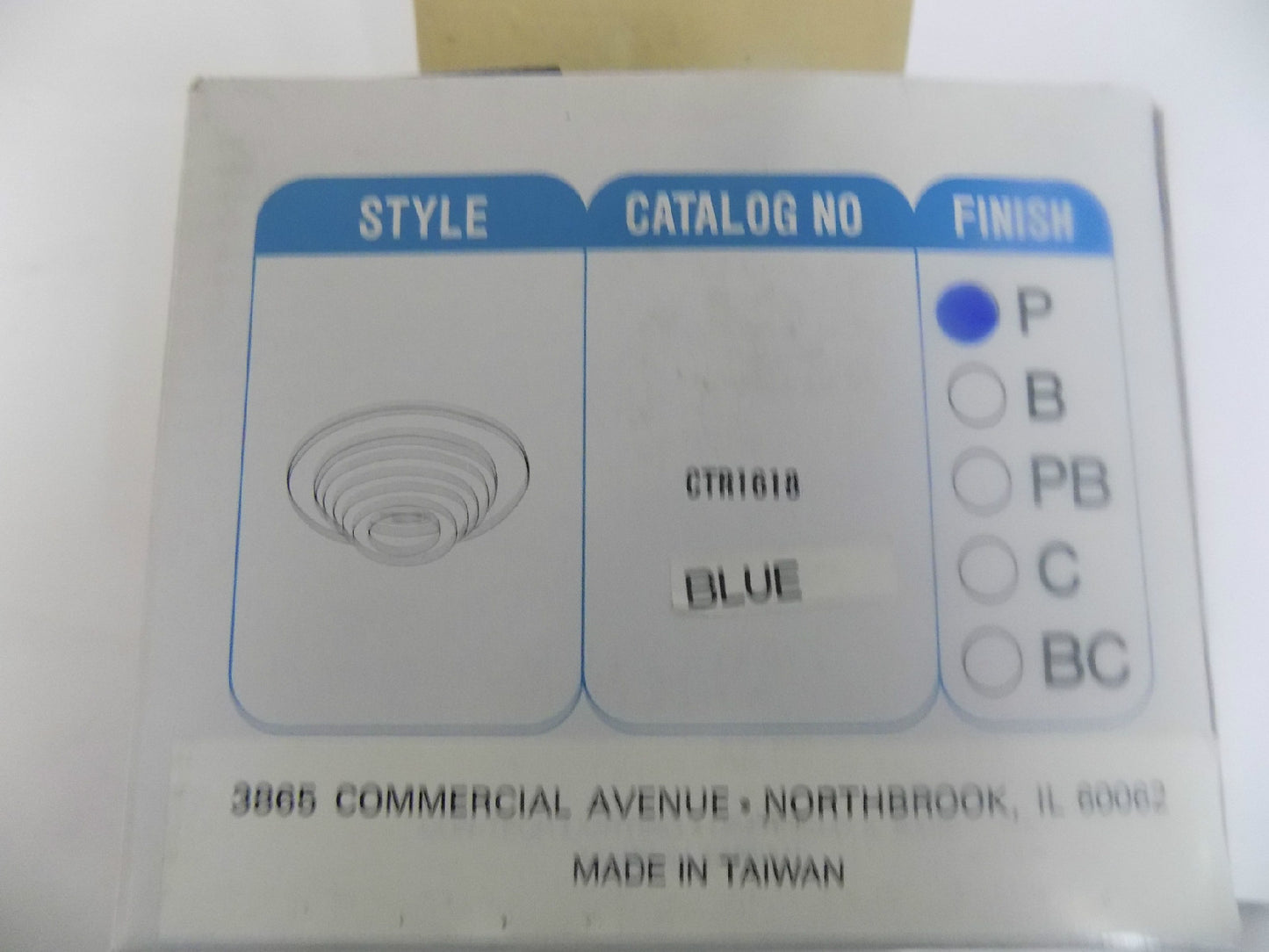 Con-Tech 4" Compressed Blue Glass WT Trim for Low V Recessed Housing CTR1618