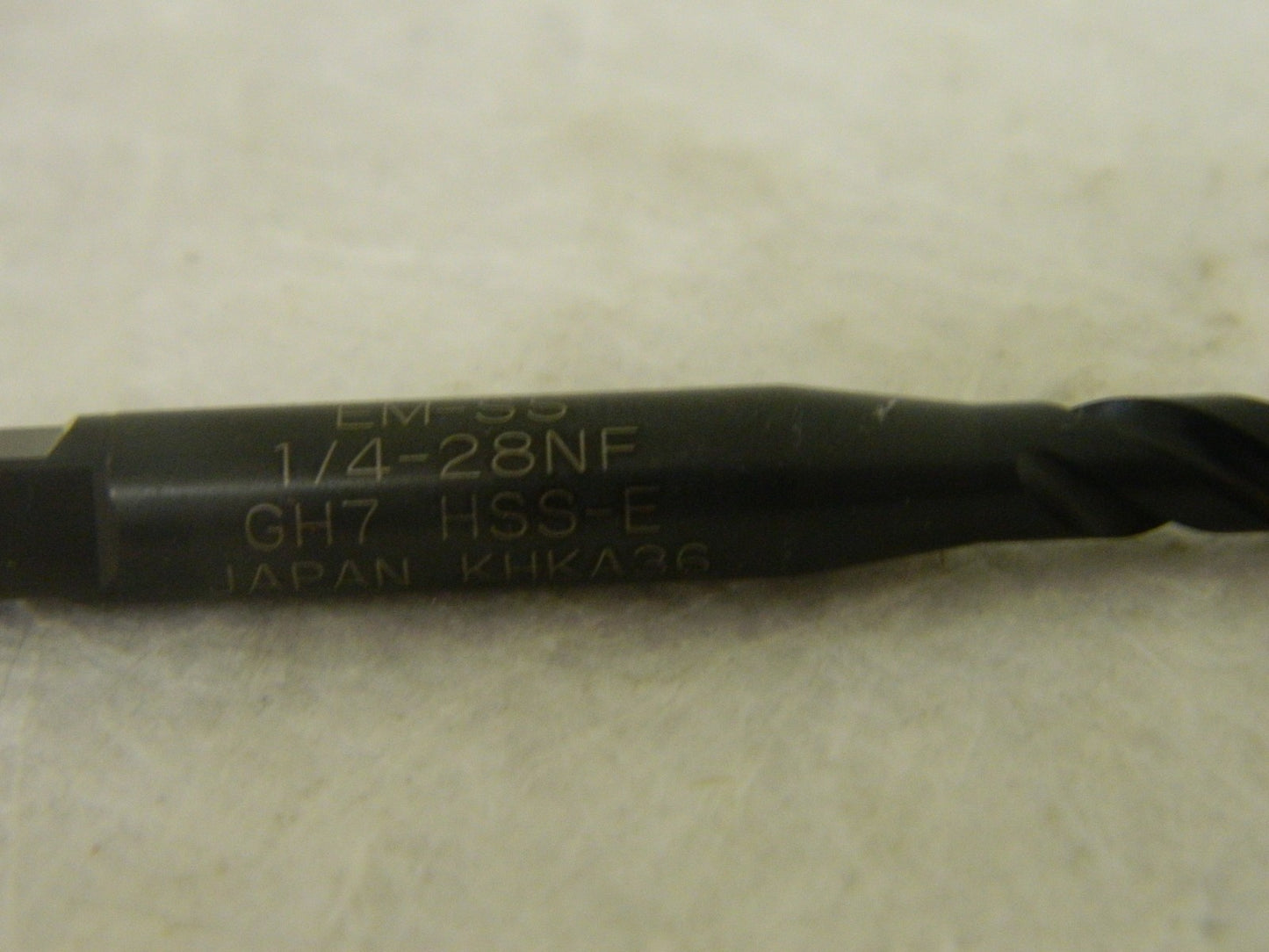 Greenfield Vanadium HSS Spiral Flute Tap 1/4"-28 UNF H7 3FL Oxide #84674