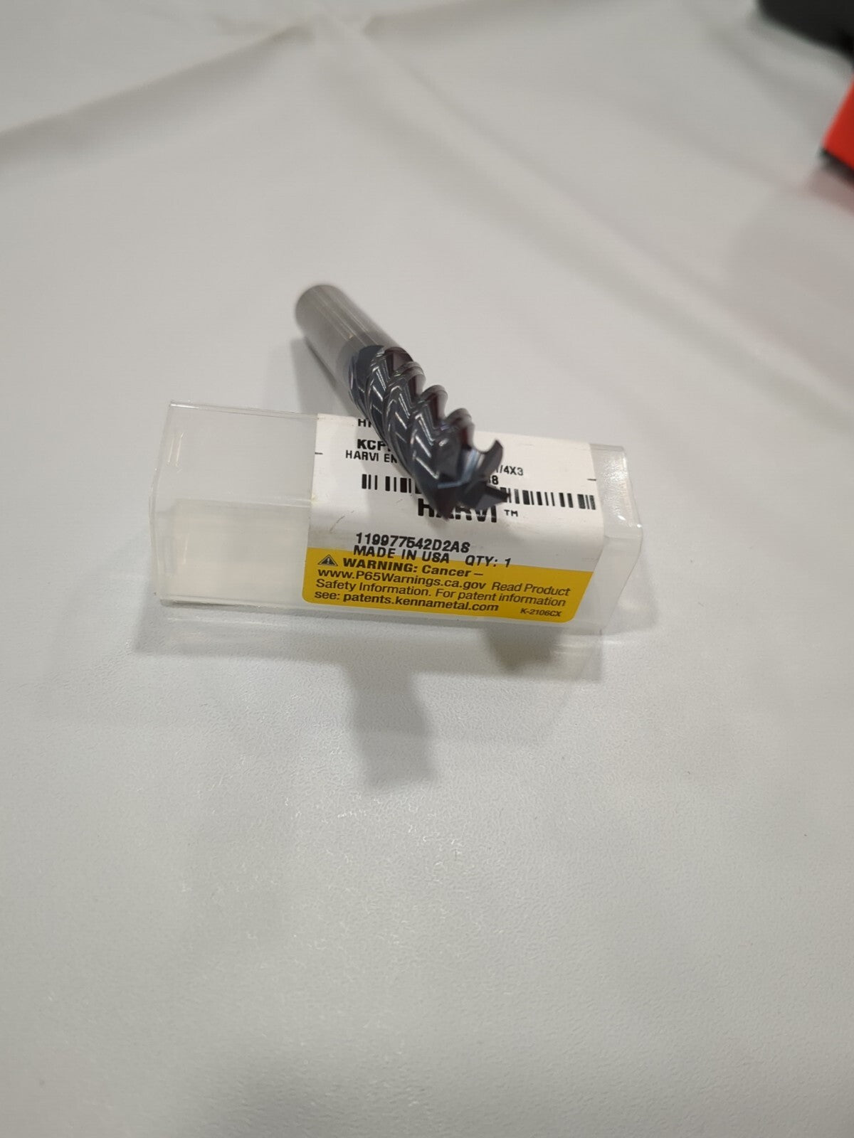 KENNAMETAL Square End Mill: 3/8" Dia, 1-1/4" LOC, 4 Fl Solid Carbide 4