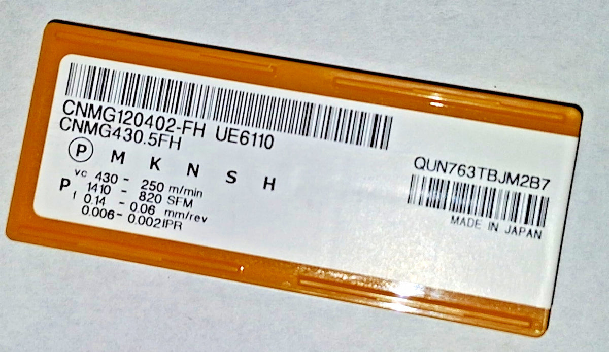 Mitsubishi Turning Insert CNMG430.5FH UE6110 Cermet 10 Qty 601324