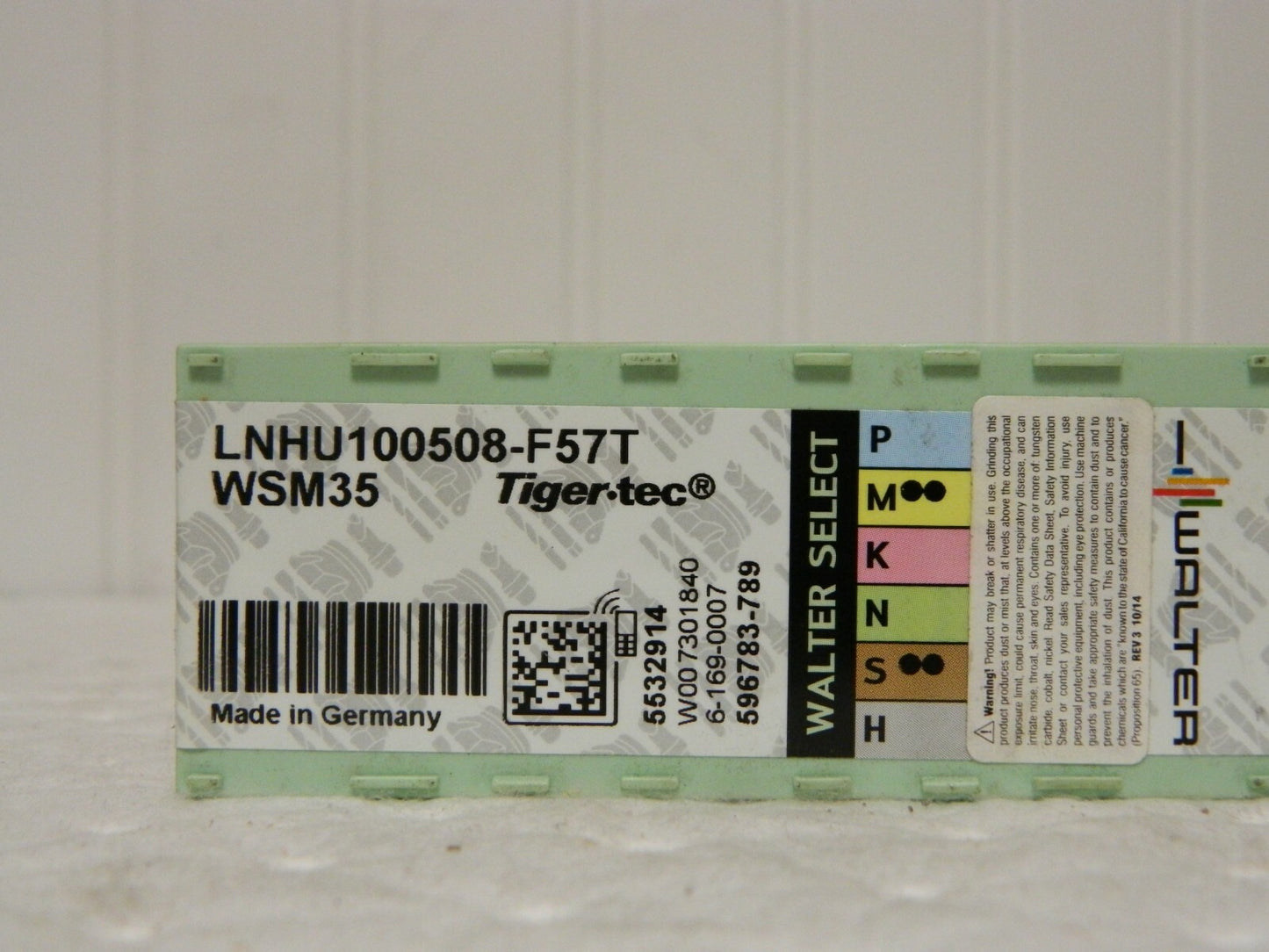 Walter Carbide Milling Insert LNHU100508 F57T Grade WSM35 QTY 10 5532914