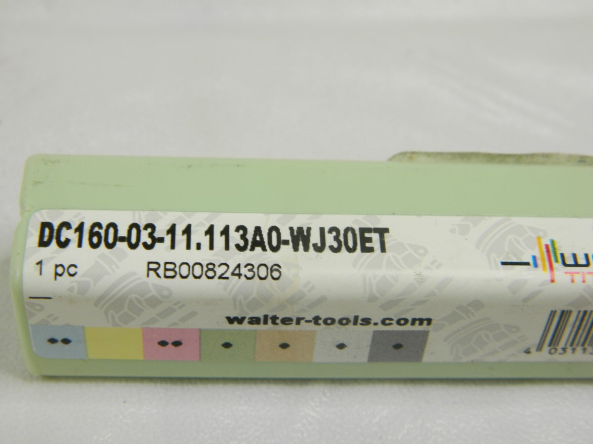 WALTER-TITEX Screw Machine Length Drill Bit DC160-03-11.113A0-WJ30ET 7377243