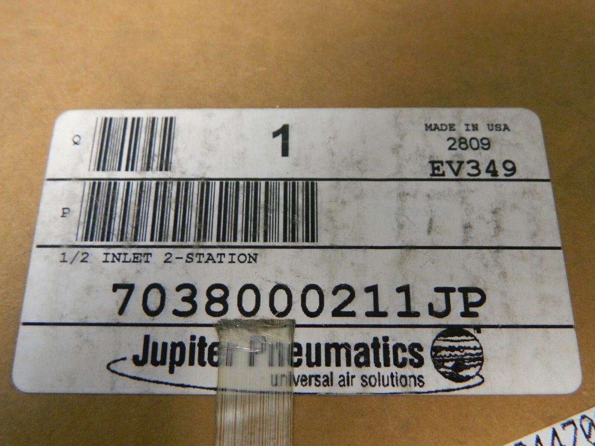 Jupiter Pneumatics 3/8" Inlet 1/2" Outlet Manifold 2 Outlet Ports 7038