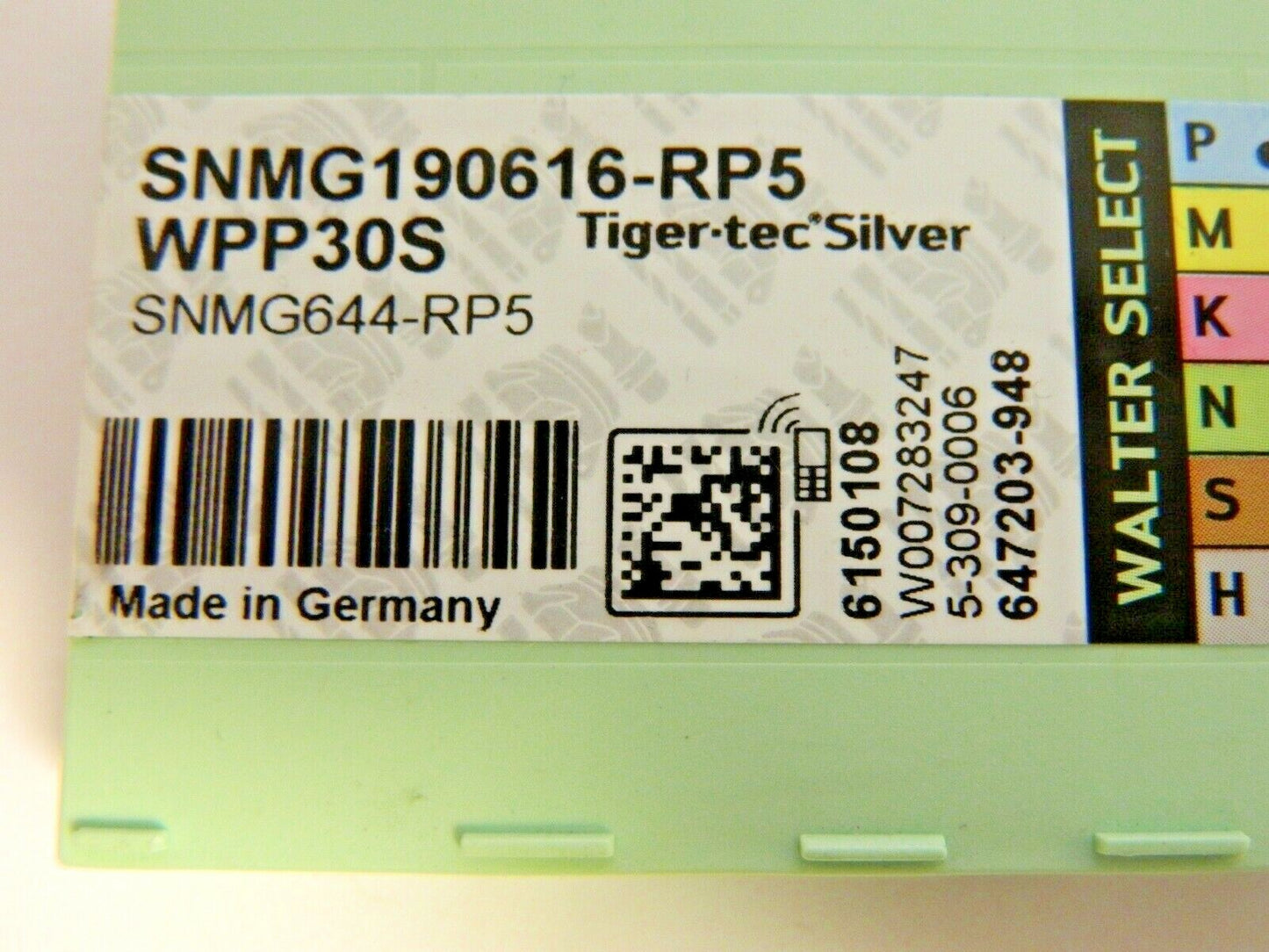 Walter Carbide Turning Inserts SNMG644/190616-RP5 Grade WPP30S QTY 10 6150108