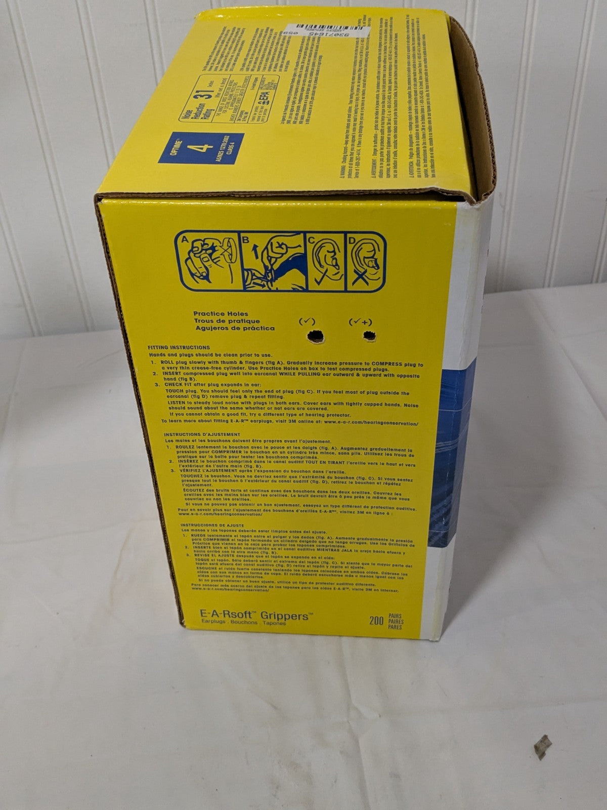 3M Earplugs: 31 dB, Foam, Bullet, Roll Down, Corded Qty 200 7000127654