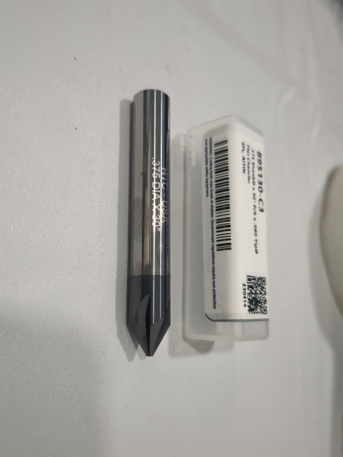 HARVEY TOOL Chamfer Mill 3/8" Dia 4 Flute, Solid Carbide 895130-C3