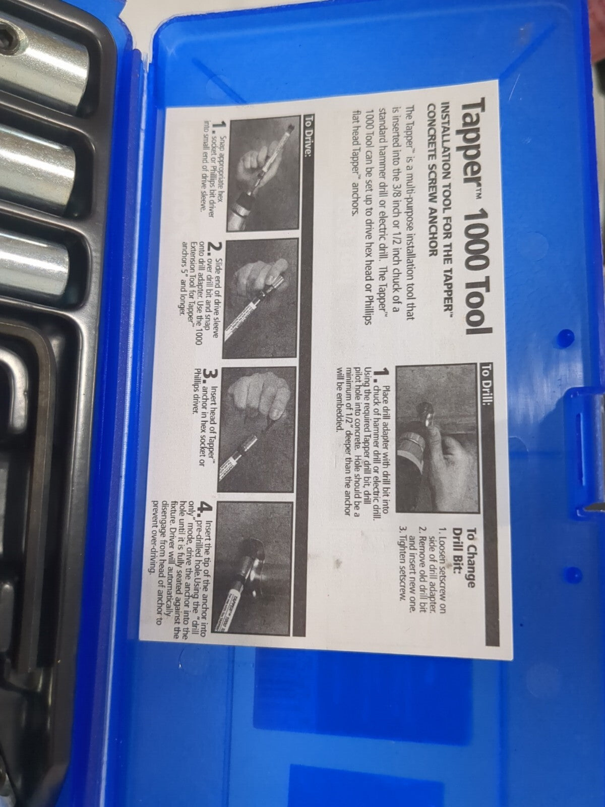 Tapper For Use with Masonry/Concrete Fasteners 38460