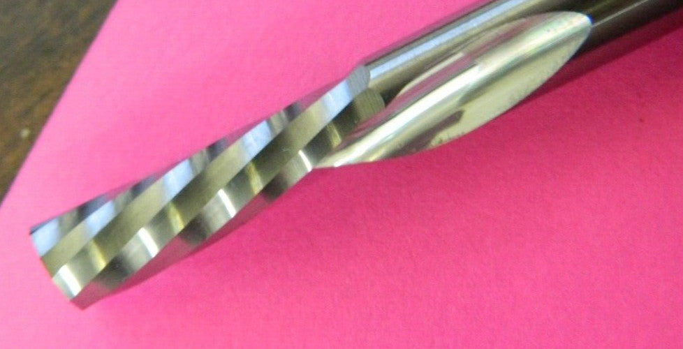 ACCUPRO Spiral Router Bit: 0.25" LOC, 1/4" Shank Dia, Downcut OCSFL250410