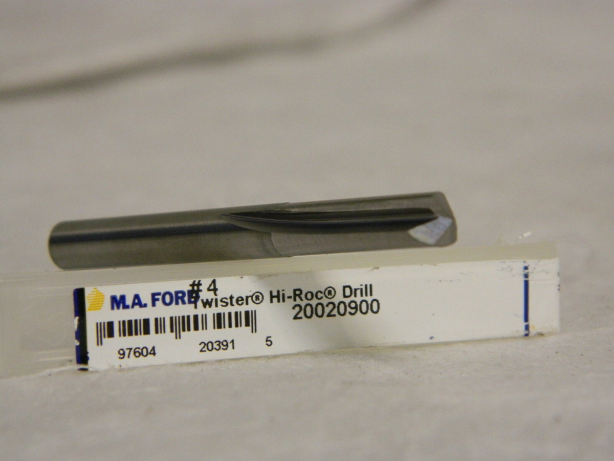 M.A. Ford Solid Carbide Straight Flute Drill Bit 4 0.209" 135° Point 200209