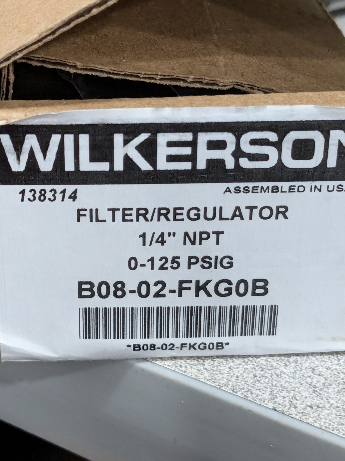WILKERSON FRL Combination Unit: 1/4 NPT, Miniature B08-02-FKG0B
