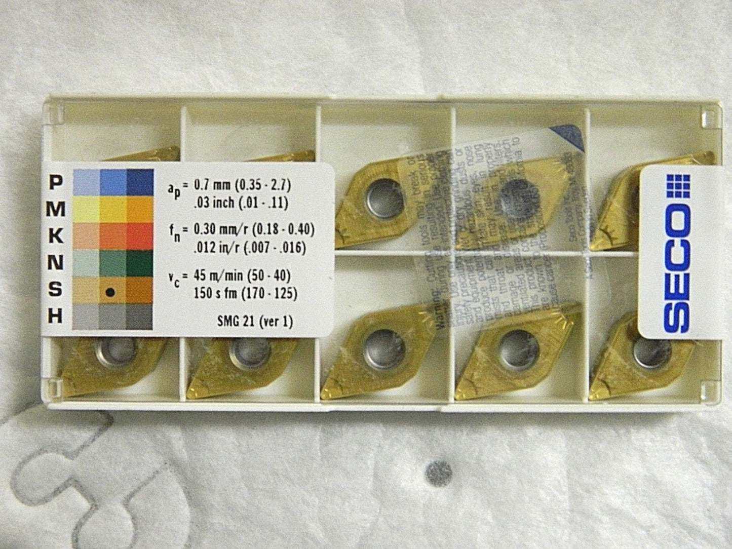 Seco Carbide Turning Inserts DNMG442-MF5 Grade TS2000 Qty. 10 #39031