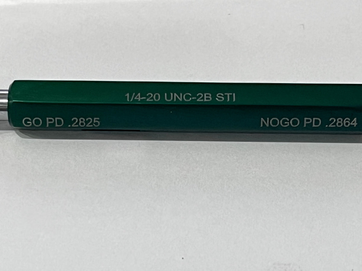 GF GAGE 1/4-20 Thread Plug Thread Insert Go/No Go Gage H0250202BS