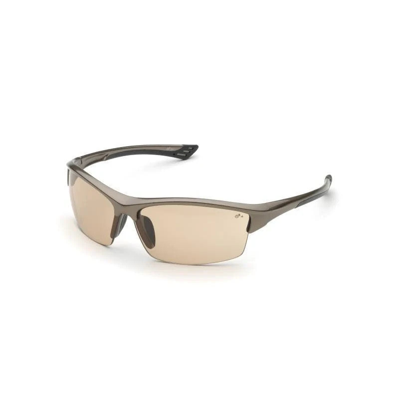Elvex Sonoma Safety Glasses with Brown Frame, Light Brown Frames SG350LB 12 Pack