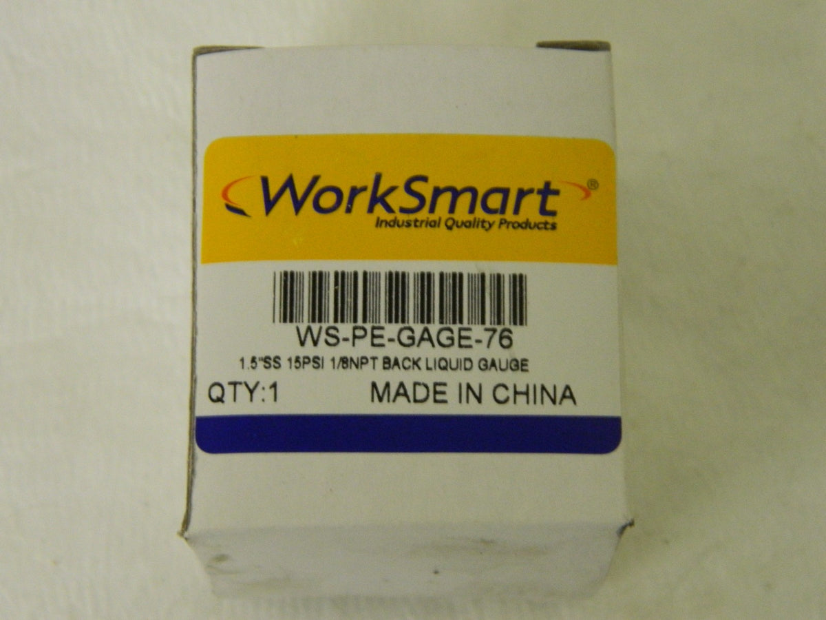 Worksmart Analog Pressure Gauge 1-1/2" Dial 1/8" NPT Lot of 2 #WS-PE-G