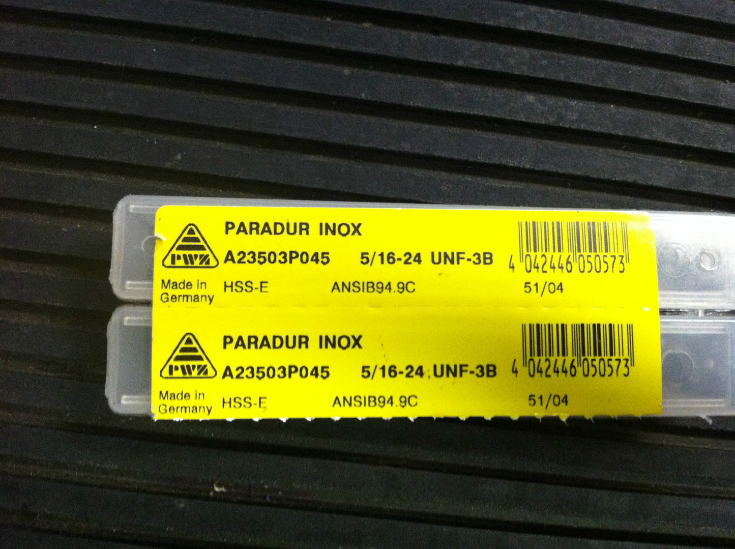 Paradur Inox 23503-UNF5/16 UNF 5/16-24 3B HSSCo Taps QTY 2