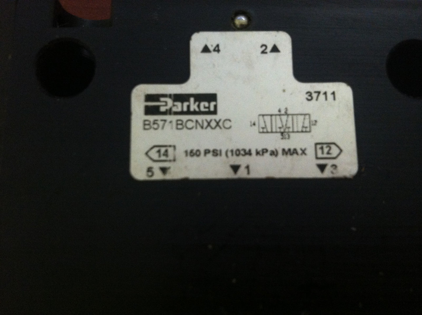 Parker 1/4" NPT Port Dub Solenoid 3-Pos Valveles Coil Solenoid Valve B571BC
