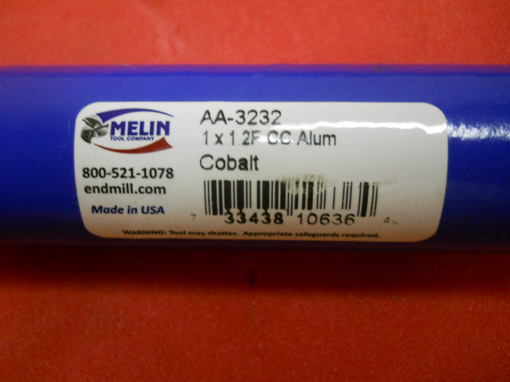Melin Tool Company Center Cut End Mill 1" x 1" 2Fl M42 Cobalt 4.5&quo