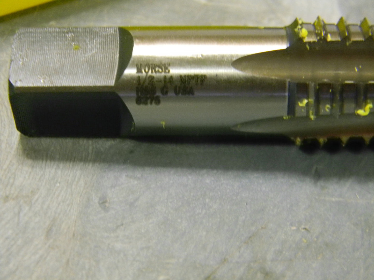 Morse Cutting Tools NPTF HSS Taper Pipe Tap 1/2"-14 x 1-3/8" x 3-1/8" 5F 36025