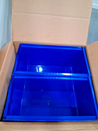 Quantum Storage Plastic Hopper Stacking Bins QTY6 QUS265BL