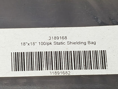 100 PACK of Clear Metalized Static Shield Bags 18" X 18" X 3 mil Thick 3189168
