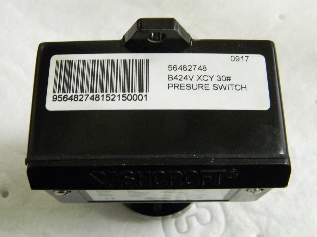 Ashcroft Watertight Single Setpoint Pressure Switch 1/4" Thread B424V30XCY