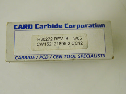 Card Carbide Co. Carbide Inserts 10 Pack CW152121895-2 CC12 Rev. B R30272