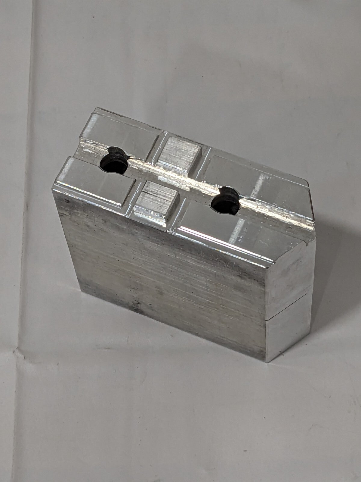 Huron Soft Lathe Chuck Jaw: Tongue & Groove 3.37" OAH A8MEHOP