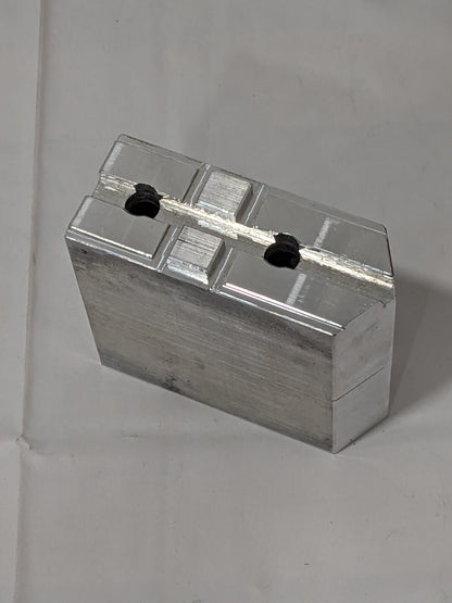 Huron Soft Lathe Chuck Jaw: Tongue & Groove 3.37" OAH A8MEHOP